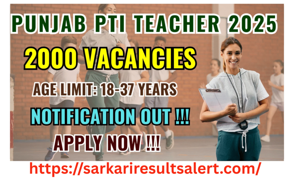 Panjab PTI Teacher Recruitment 2025